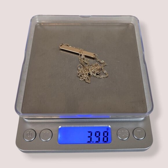 (2/$20) Dainty Blank Bar Pendant Chain Necklace - Picture 6 of 6